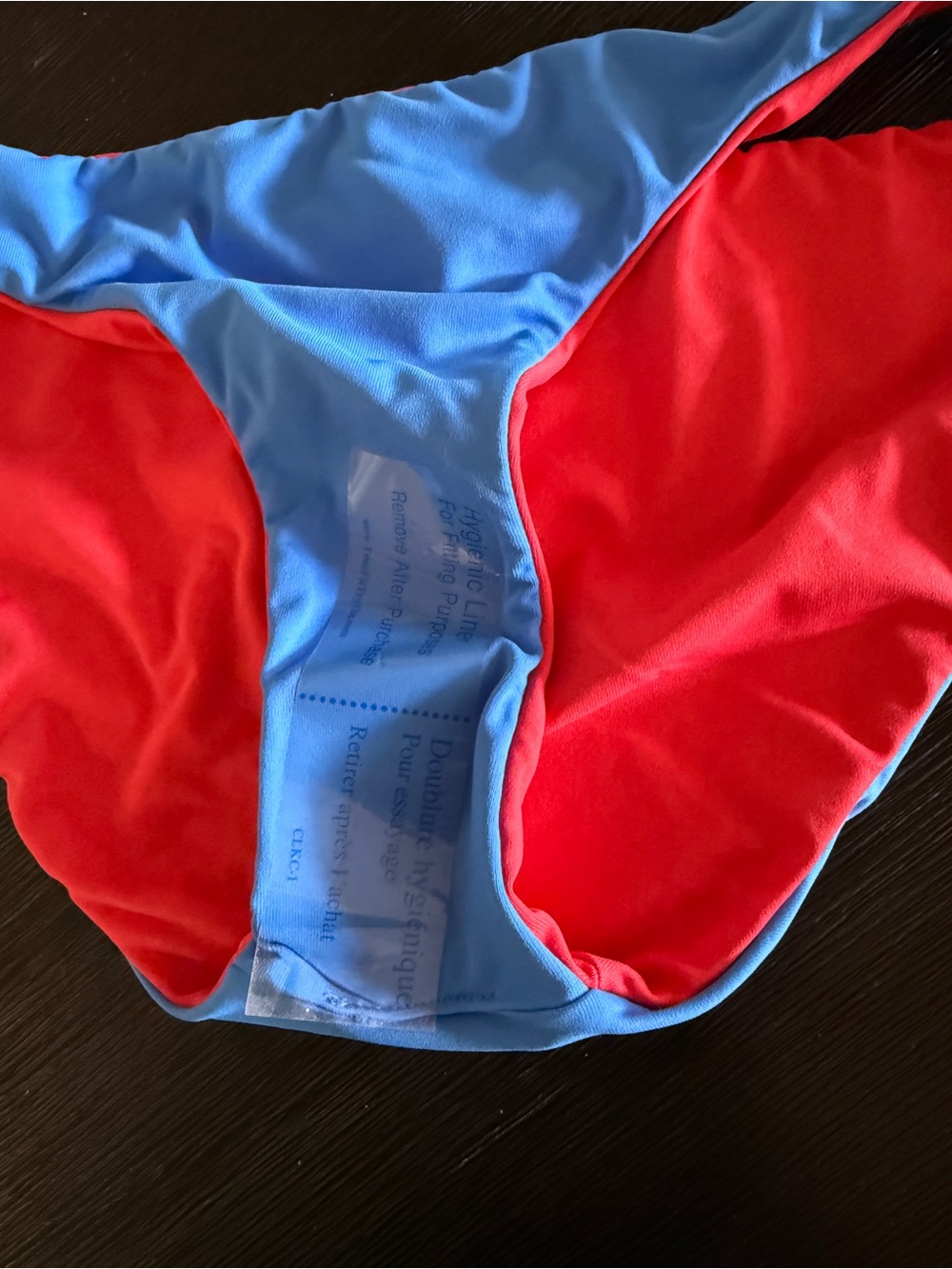 Polo Ralph Lauren Reversible Bikini Bottom Coral Blue Pony Logo NWT Size M - Picture 5 of 5